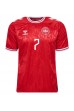 Danmark Mathias Jensen #7 Fotballdrakt Hjemme Klær EM 2024 Korte ermer